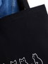 pauldavis Bolso Tote 1544 Algodón Negro 35 x 40 x 8 cm